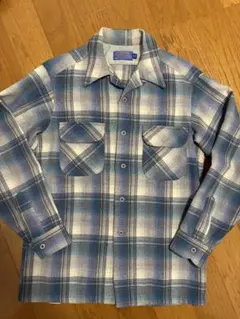 PENDLETON ペンドルトン　ウールシャツ オンブレ　ターコイズ　70年代のサムネイル