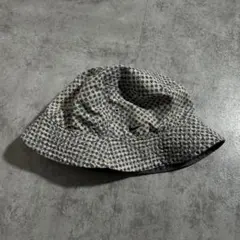 NIKE リバーシブル バケットハット 総柄 チェック 刺繍ロゴ
