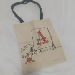 SNOOPY スヌーピー トートバッグ エコバッグ 肩かけできる 四角いトートのサムネイル