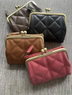 the S. がま口二つ折り財布　本革