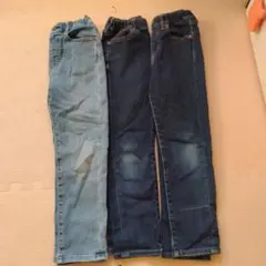 UNIQLO キッズ デニムパンツ 120サイズ 3点セット
