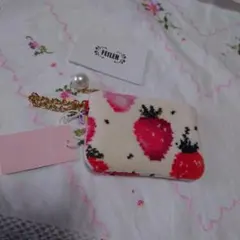フェイラー　未使用　ストロベリードット キー＆カードポーチ 　いちご