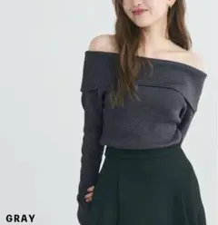 本日限定価格 BASEMENT online オフショルダーニット