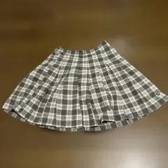 チェック柄フレアスカート