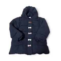 maraku キッズ 中綿コート ネイビー リボン