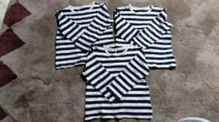 無印良品　ボーダーロンT 120サイズ