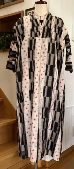 着物リメイク　つむぎからワンピース