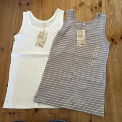 未使用タグ付　無印良品　ストレッチリブ編み　タンクトップ　Mサイズ　2枚セット