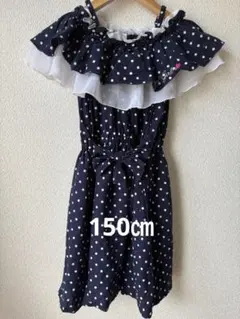 【数回着・値下げ】ALGY アルジー　ドット柄ワンピース　150㎝