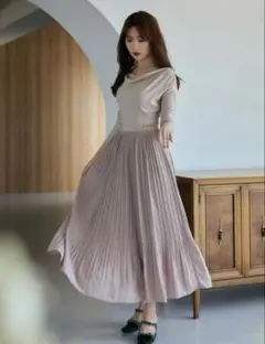 小嶋陽菜さんプロデュースブランドher lip to のロング丈ニット  