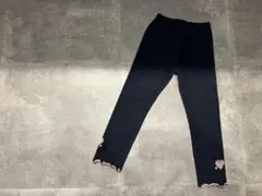 レギンス デニム風　ハート刺繍　120