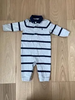 Ralph Lauren ストライプロンパース（70cm）