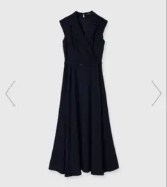 アニュアンス ダブルサテンテーラードフレアワンピース