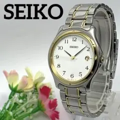稼働品 SEIKO 腕時計 セイコー ゴールド デイト クォーツ式 ビンテージ