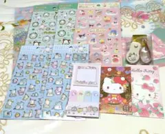 ぷくっとシール サンリオ【箔押しシール・付箋セット】オマケ付き