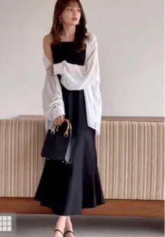 GRL マーメイドキャミワンピース ロング丈