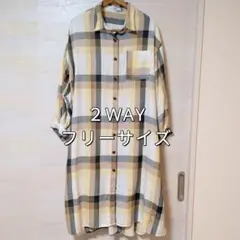 ​【美品】frames RAY CASSIN チェック柄 シャツワンピース F