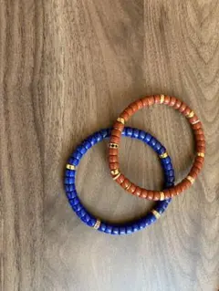 天然石風 ビーズブレスレット 2点セット