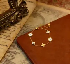 花と星モチーフのブレスレット　2点セール　新品