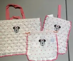 ミニー　ミッキー　レッスンバッグ　入園バッグ　シューズバッグ　巾着　3点セット