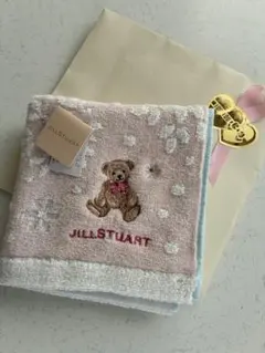 JILL STUART クマ刺繍タオルハンカチ　新品　未使用
