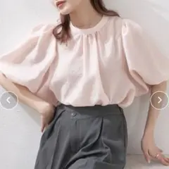 VANNIE U シアーふくりブラウス　 半袖ブラウスのサムネイル