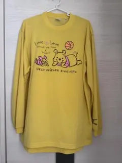 【即日発送可能】Mizuno プーさん 長袖Tシャツ L バスケロンT