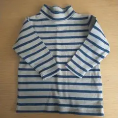 無印良品☆茶色と黒のボーダータートルネック同二枚セット