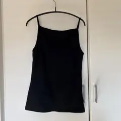 ZARA/スクエアネックリブキャミソール/BLK/M/新品未使用のサムネイル