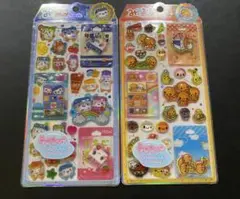 みにちゅあポップシール　なっとうちゃん　牛乳パック君　2枚セット