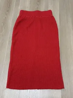 MACPHEE レッドタイトスカート