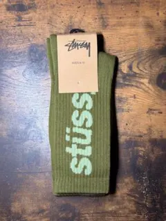 STUSSY Stock Crew Socks オリーブ 8-13 未使用