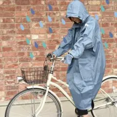 【SOMETHING】サムシング レインコート 自転車 ブルーデニムのサムネイル
