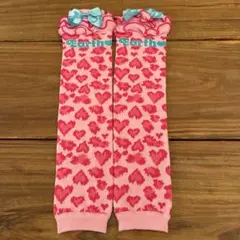 アースマジック ピンク　レオバード　レッグウォーマー