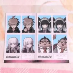 ダンガンロンパ　証明写真風ステッカー　苗木誠　霧切響子　セレスティア　山田一二三