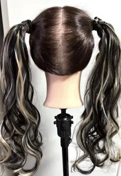 ヘアゴムエクステ 2set ギャル ダンス 発表会 ライブ 卒業式 祭り 推し活