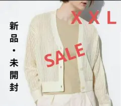 新品・ メッシュショートカーディガン レースショートカーディガン ＸＸＬ