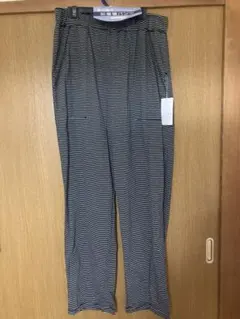 イージーパンツ メンズLL ルームパンツ ボーダー柄 ネイビー 未使用