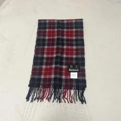 Barbour チェック柄マフラー 赤・黒・白