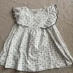 【110】petit main 小花柄トップス　ブラウス　チュニック