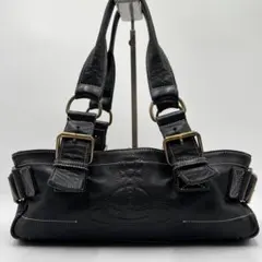 美品✨ ヴィヴィアンウエストウッド ハンドバッグ アコード デカオーブ ブラック