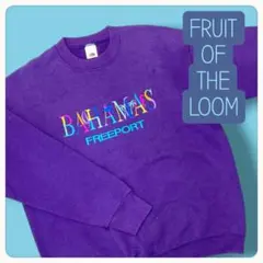 I■ FRUIT OF THE LOOM BAHAMAS メンズ スウェット 紫のサムネイル