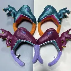 ユニバ　カチューシャ　恐竜　ラメ