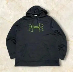 セ*ナ様 アンダーアーマー 蛍光色 刺繍ロゴ パーカー プルオーバー メンズ ブ