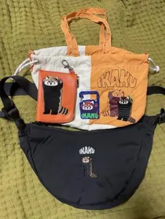 モ*ン様 グラニフIKAKUイカク4点セットショルダーバッグチャームポーチレッサ