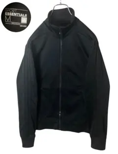 アディダスオールブラックデザインジャージトラックジャケットワンポイントロゴ三本線