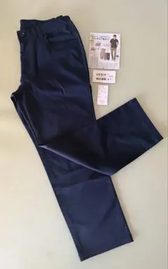 新品タグ付き◆快適サマードライストレッチパンツ◆ネイビー◆Lのサムネイル