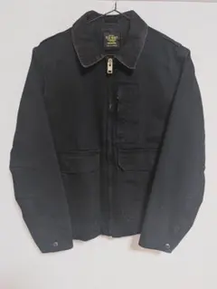 90s OLD NAVY ジップアップ ブルゾン ブラック M 古着のサムネイル