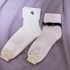 【tutuanna】レディース靴下 ホワイト 22-25