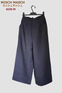 ミッシュマッシュ☆ワイドパンツ/ガウチョパンツ/ワンタック/ブラック色/M
